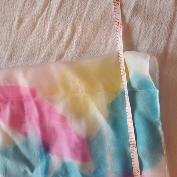 100% Silk 52" x 8" Multicolor Scarf - Picture 3 of 4